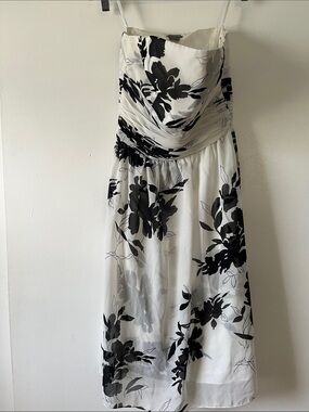 ann taylor silk dupioni dress Ann Taylor Sz 12 Silk Dupioni V-Neck Midnight Blue